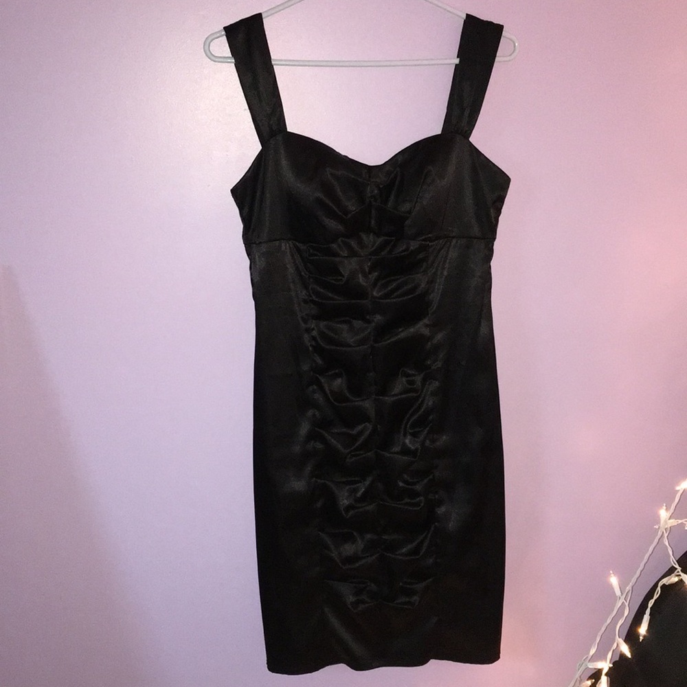 Black Ruched Dress